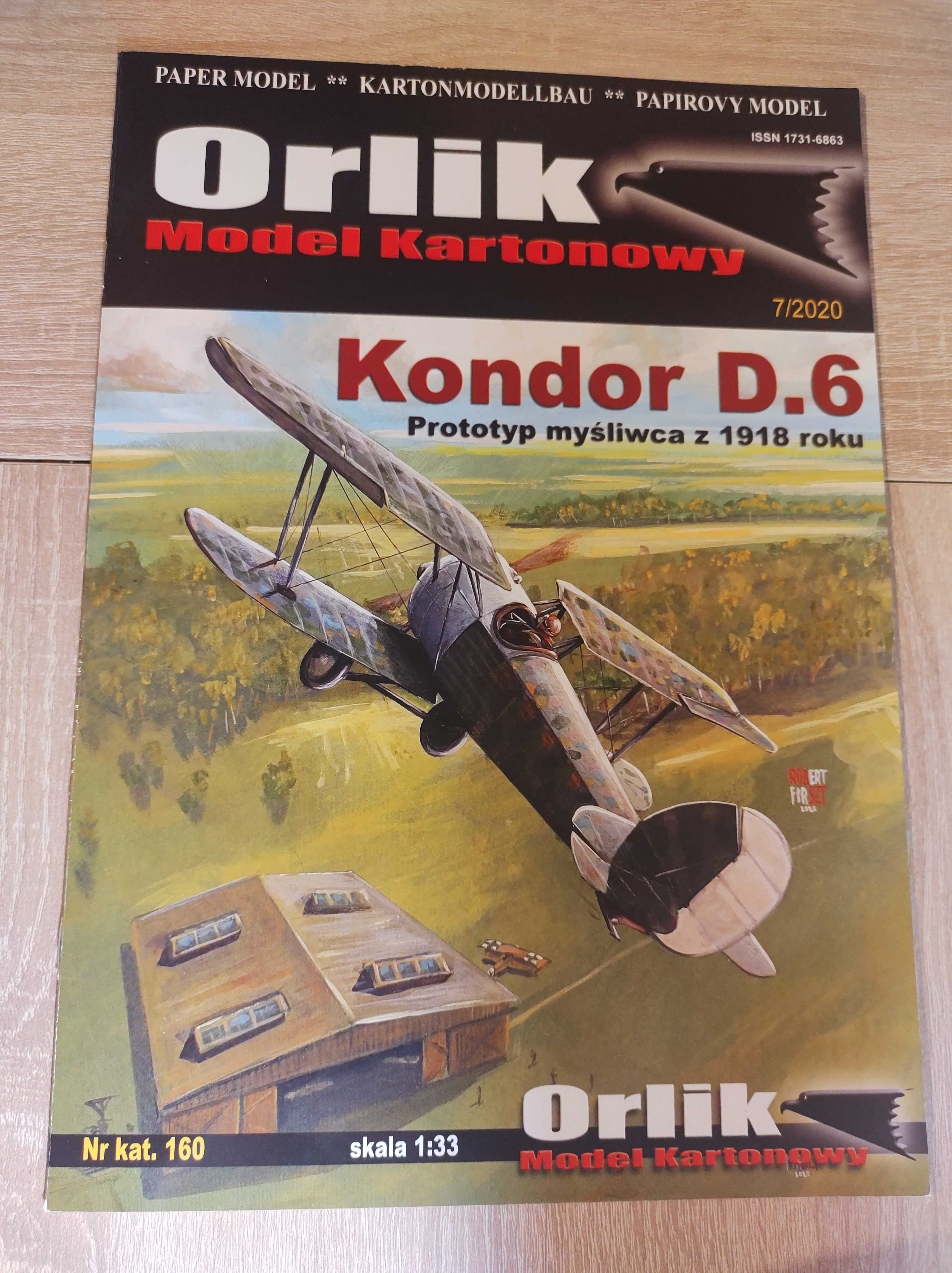 Model kartonowy Kondor D.6 wydawnictwo Orlik 7/2020