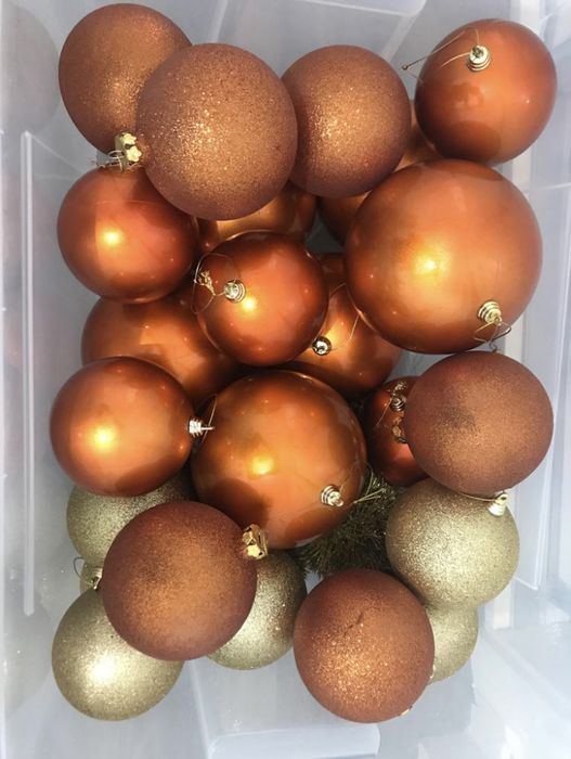 Bolas para árvore de Natal comprados no Horto do Campo Grande