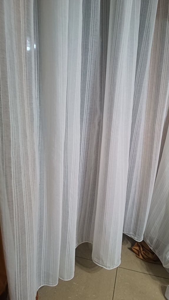 Firanki z metra BATYST zaciemniajacy,biały,obciazn,wys 280 cm OBNIZKA