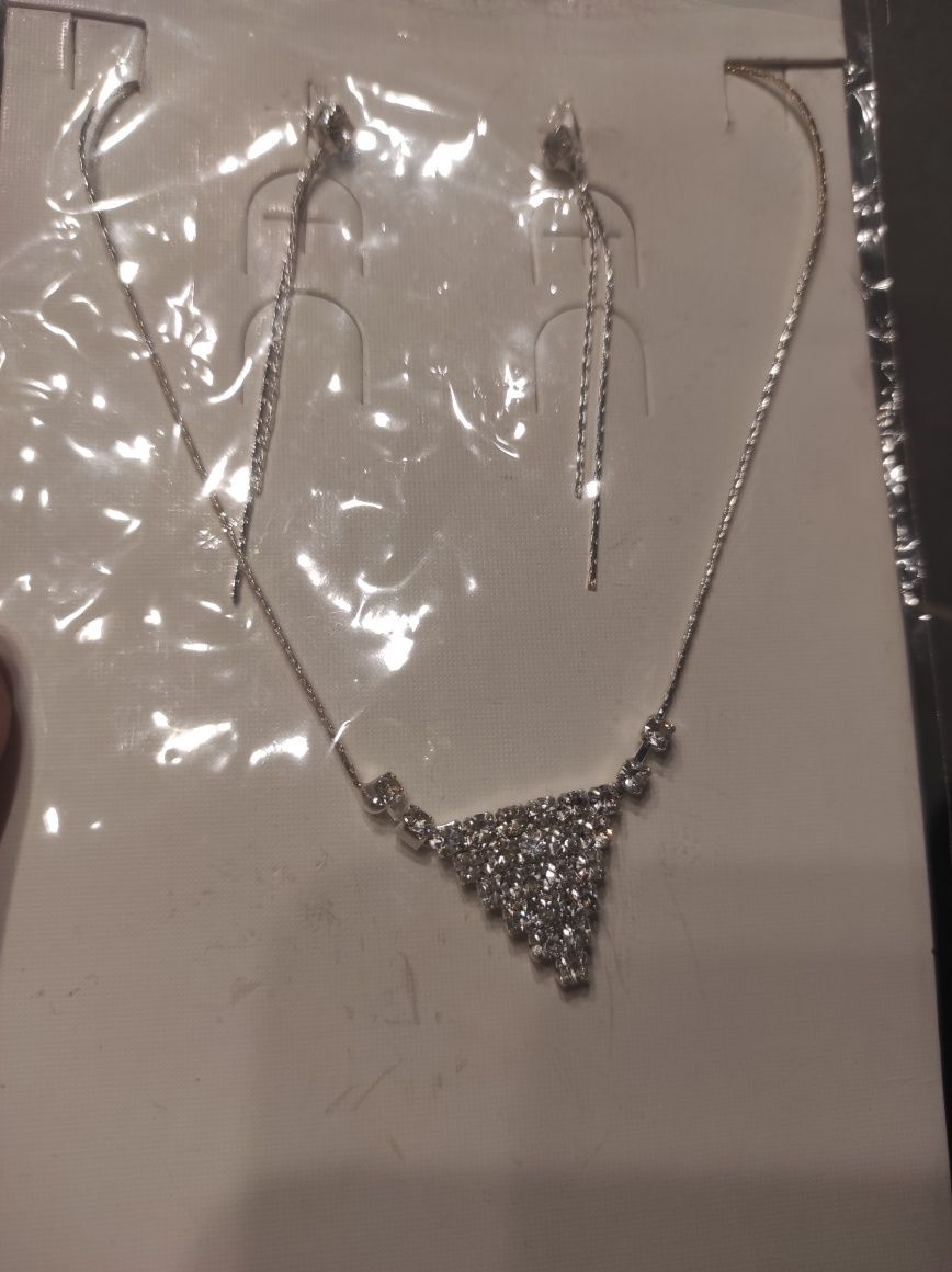 Apart Fashion Jewelry naszyjnik kolczyki srebrne srebro cyrkonie
