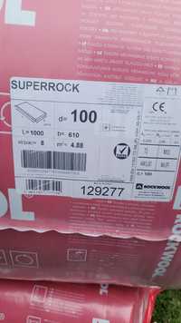 Wełna mineralna, skalna, ROCKWOOL SUPERROCK 10cm, 100 mm