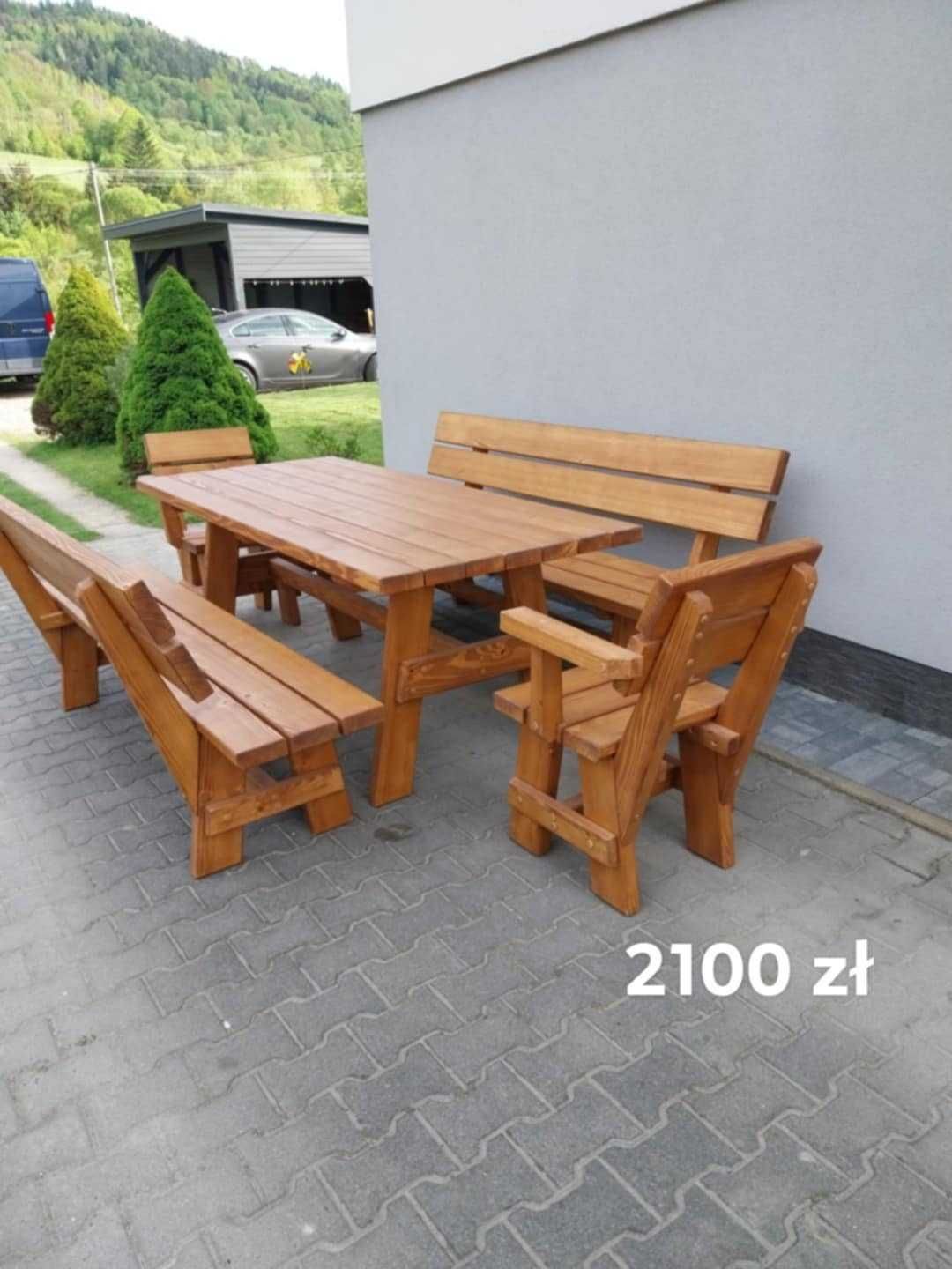 Meble ogrodowe drewniane loft, stol lawki fotele pergole hustawki