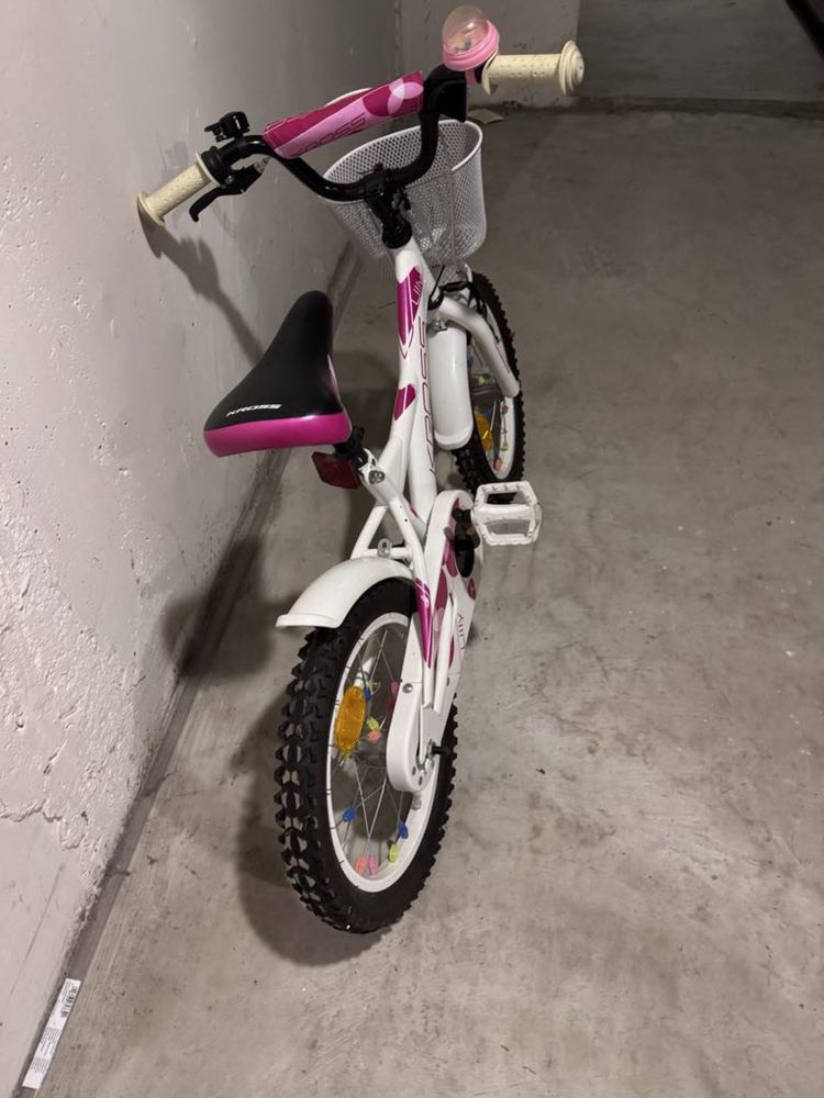 Kross Lilly rower dziewczęcy 16” plus boczne kółka i uchwyt