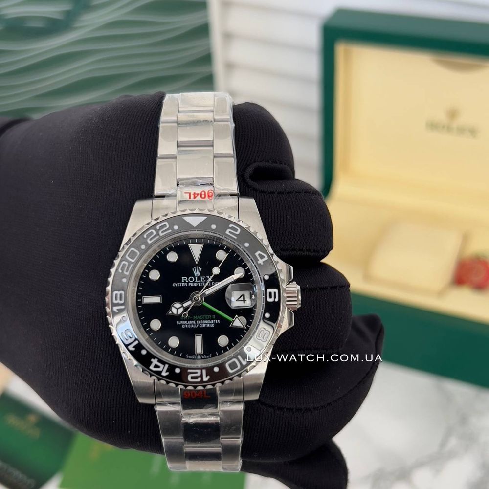 Часы Rolex GMT-Master II Silver-Black годинник