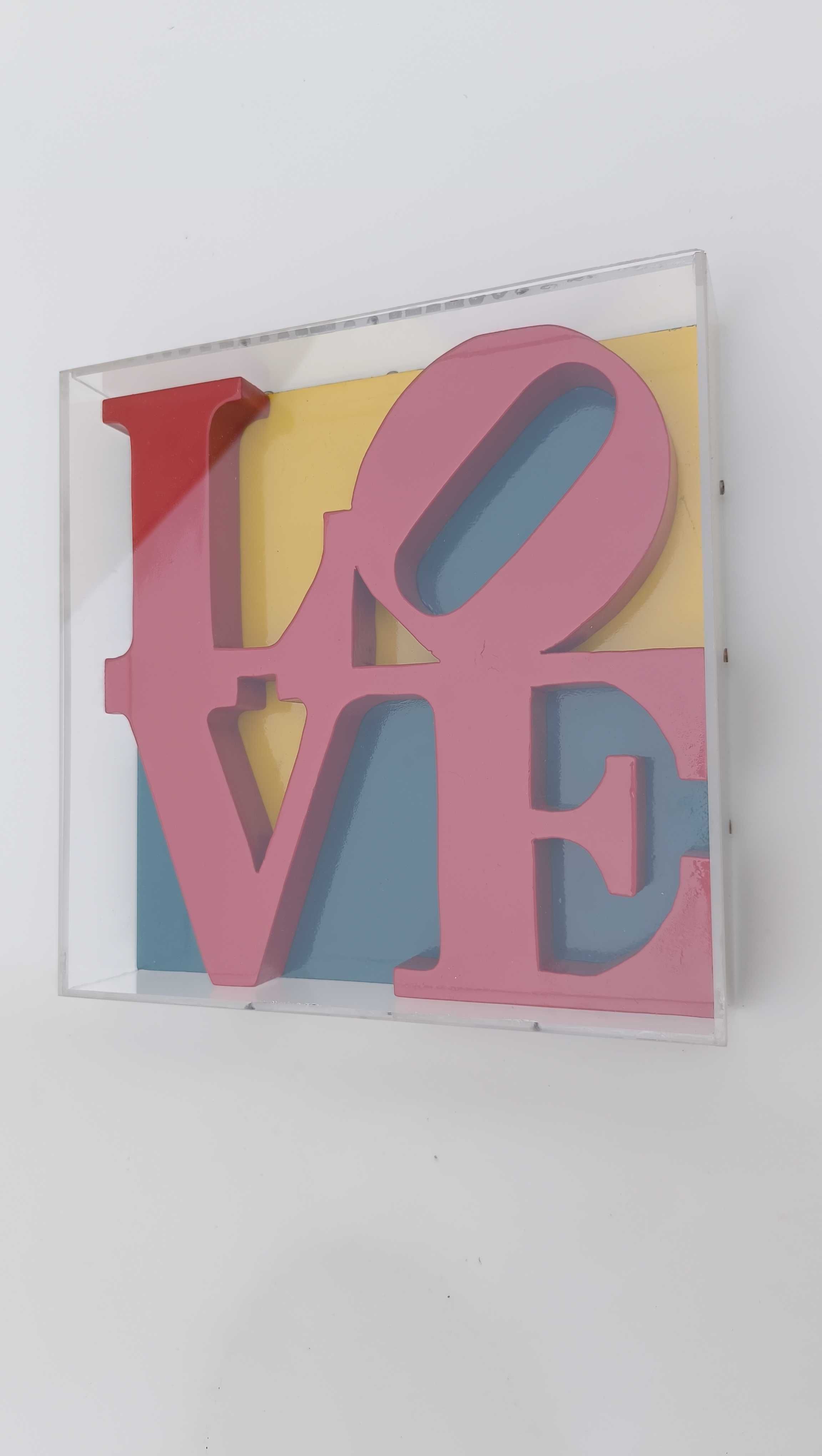 Quadro escultura arte contemporânea LOVE