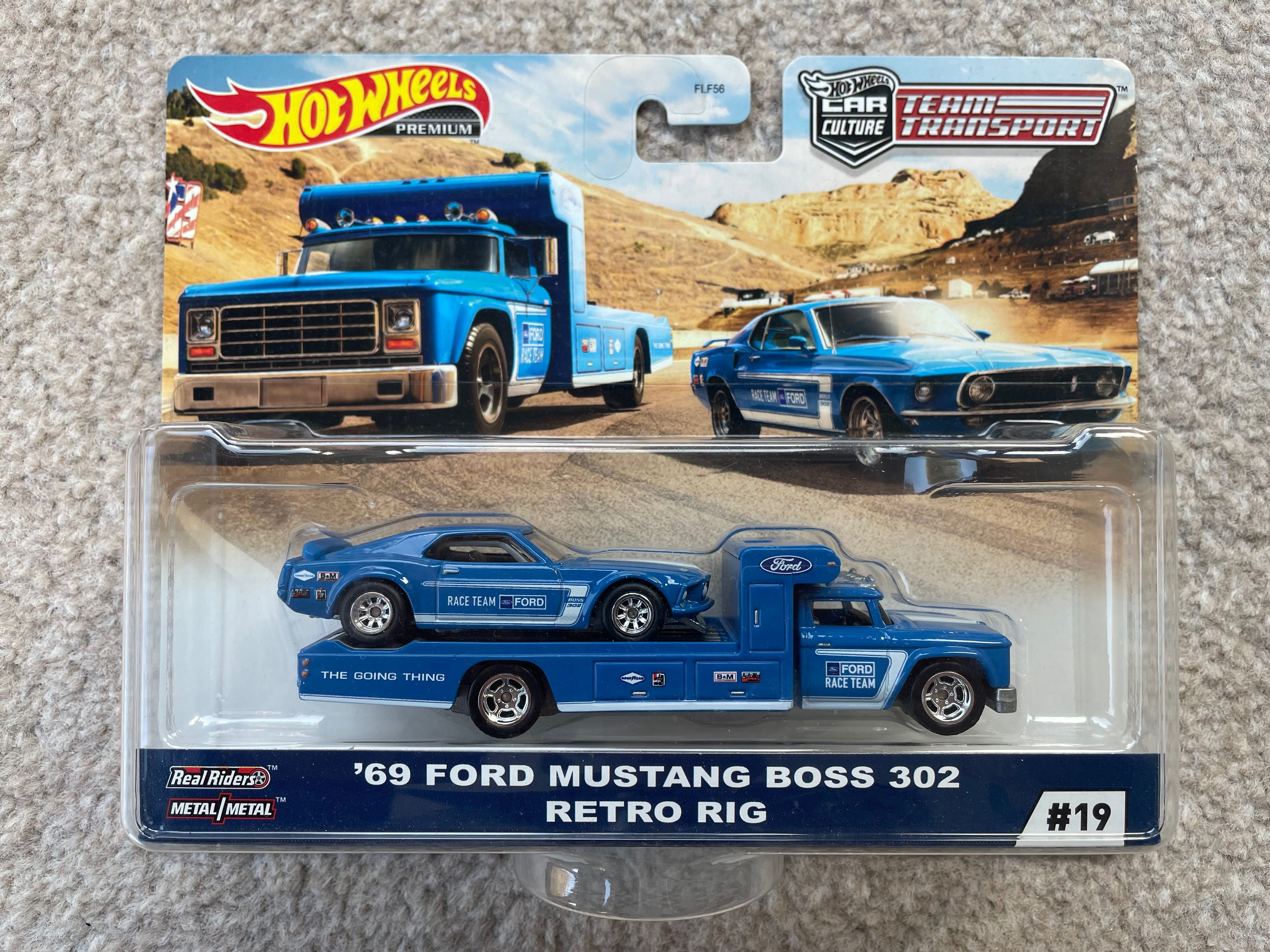 Hot Wheels Team Transport Ford Mustang Boss 69 302 ’69 numer 19 #19