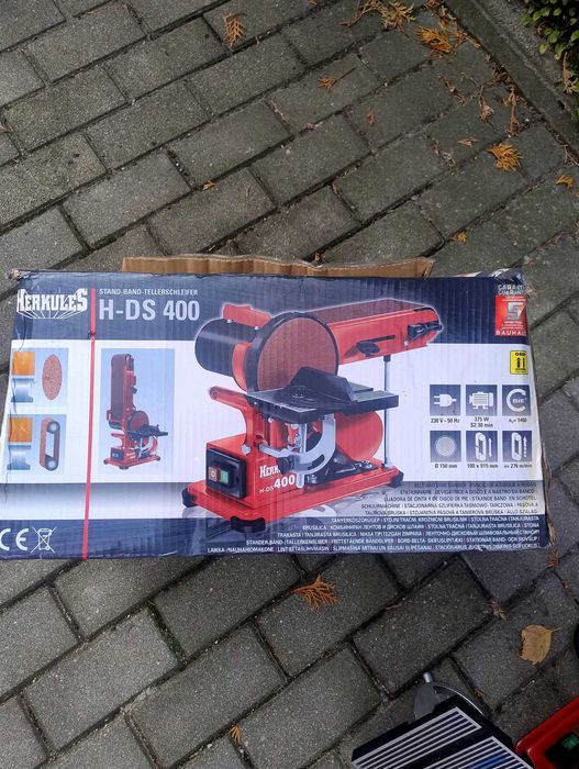 Szlifierka taśmowo tarczowa stołowa HEKULES H-DS 400