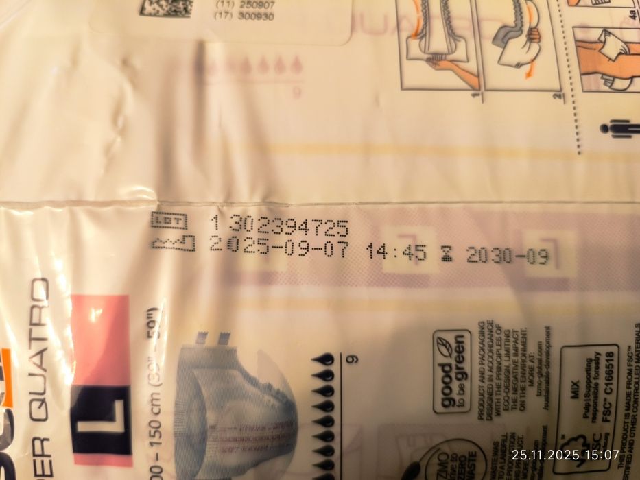 Pampersy Seni rozmiar L