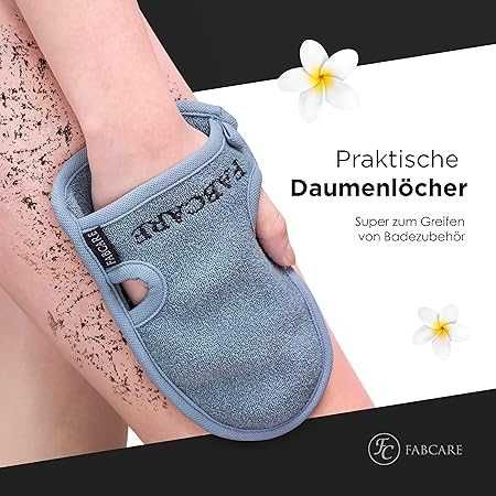 Rękawice do peelingu ciała z bambusa FABCARE Głębokie Oczyszczanie