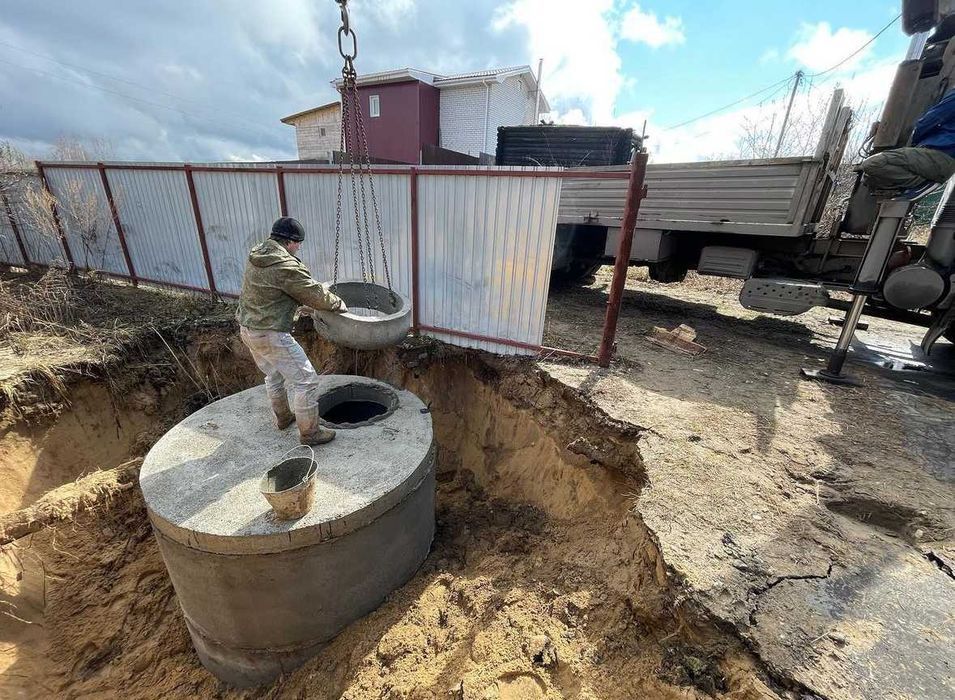 Каналізація, Септик,  Вигрібна яма — монтаж під ключ, Бетонні кільця