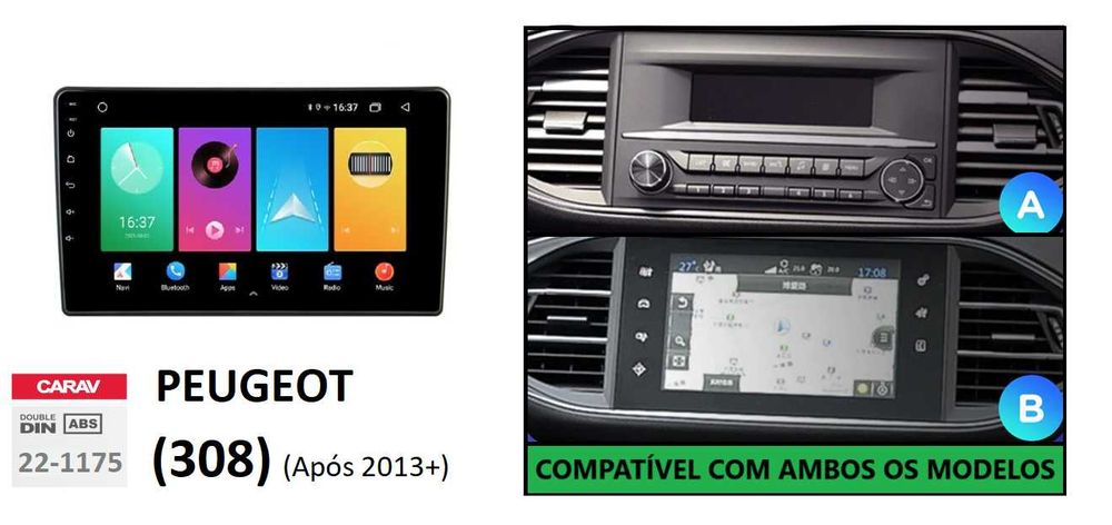 (NOVO) Rádio 2DIN 9" [4+64GB] • PEUGEOT 308 / RCZ • Android