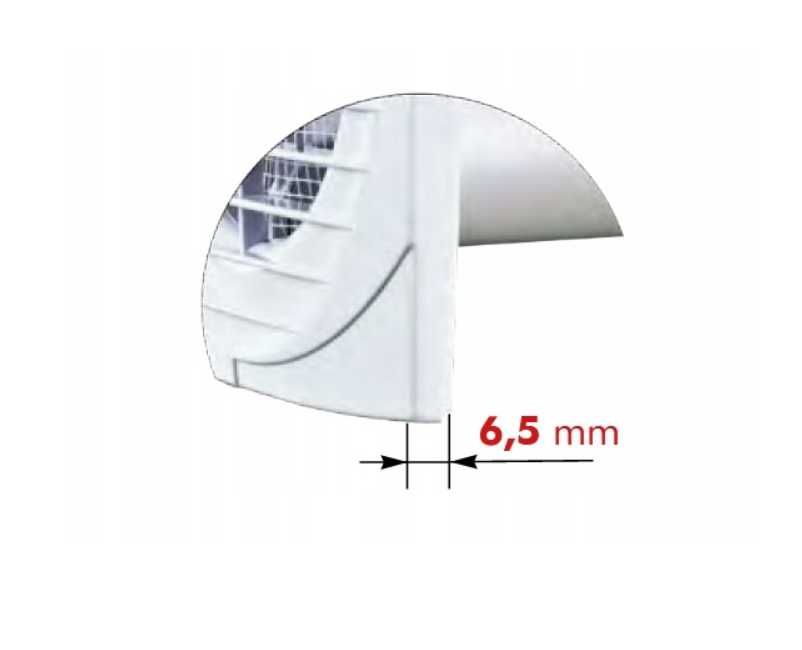 Wentylator wyciągowy osiowy fi125mm wyłącznik sznurkowy 180m3/h