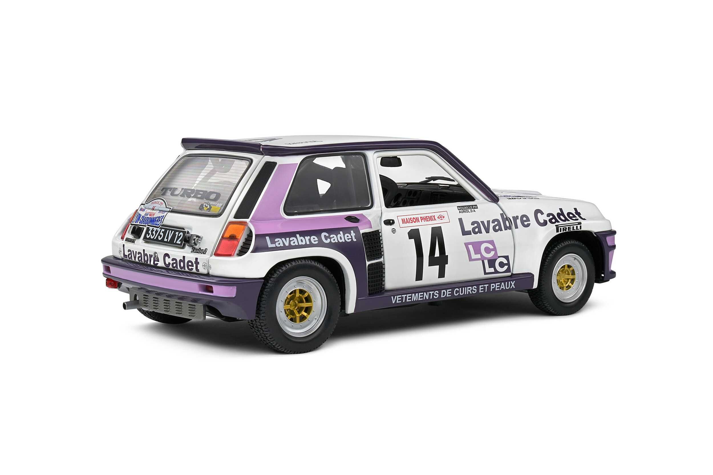 Renault 5 Turbo Rallye Lyon Charbonnière 1983 #14 Auriol Solido 1:18