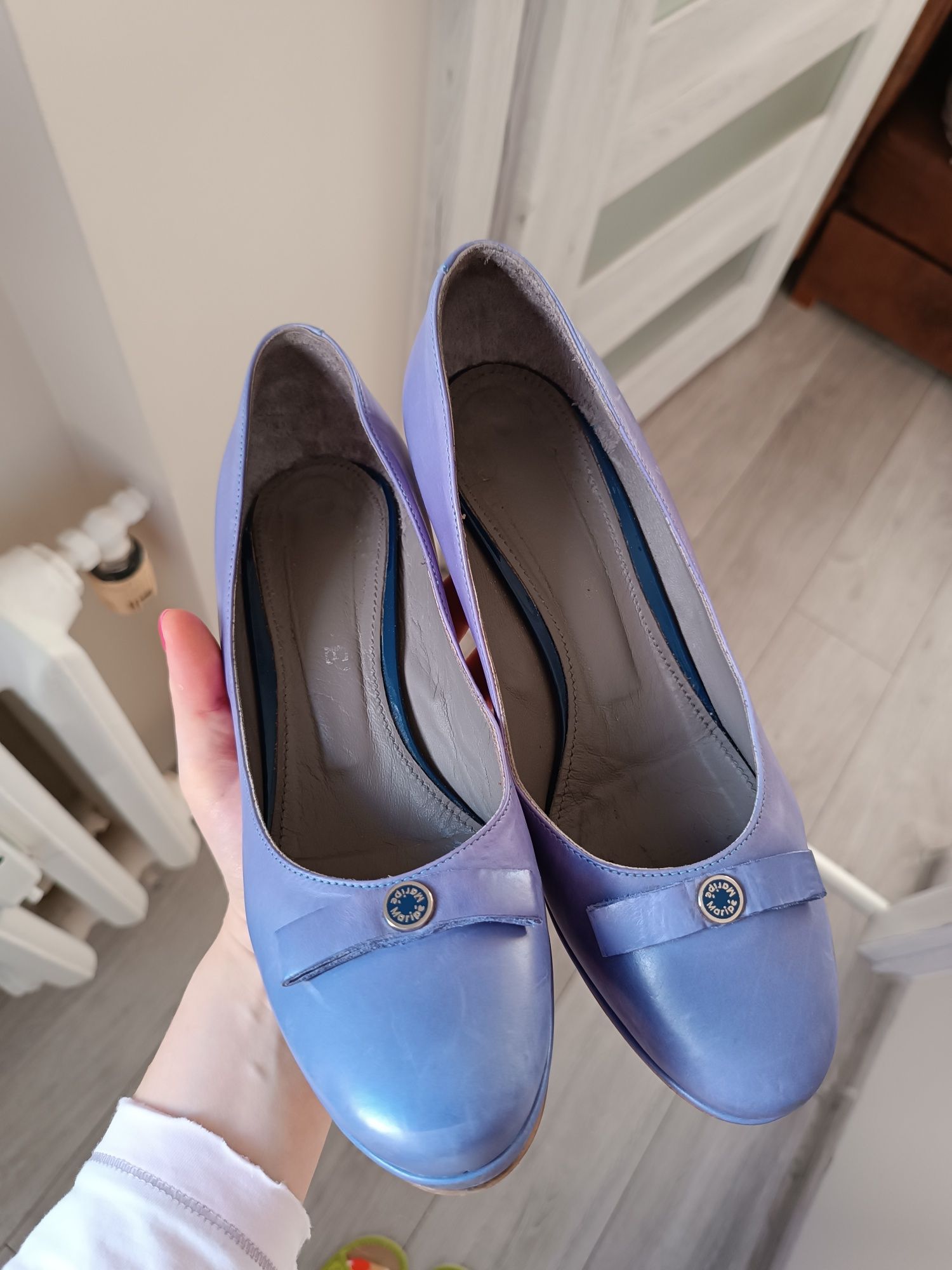 Buty na obcasie Maripé Delice Celadon