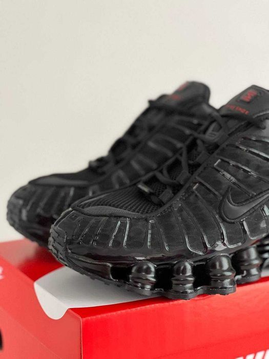 Мужские кроссовки Nike Shox LT Triple Black. Размеры 40-45