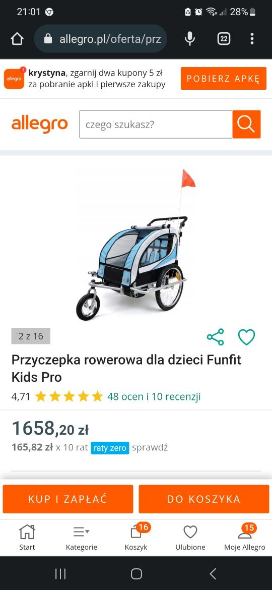 Przyczepka rowerowa riksza