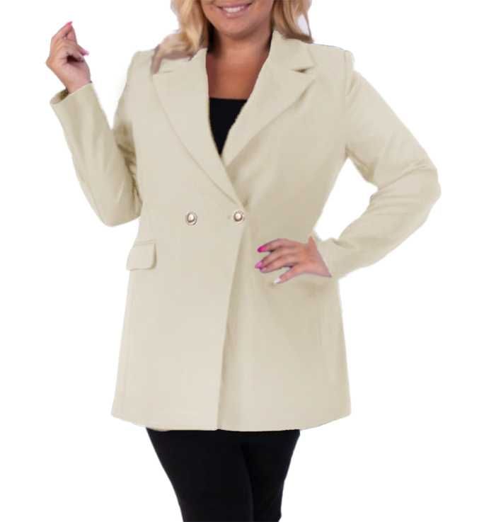 nowy elegancki żakiet marynarka damski złote guziki plus size 4xl 5xl