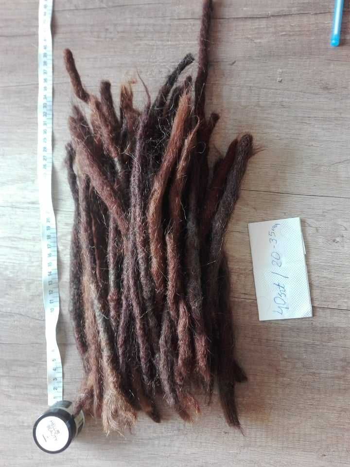40 sztuk Dredów w 90% naturalne Dredy Dready Dreadlocks dredloki