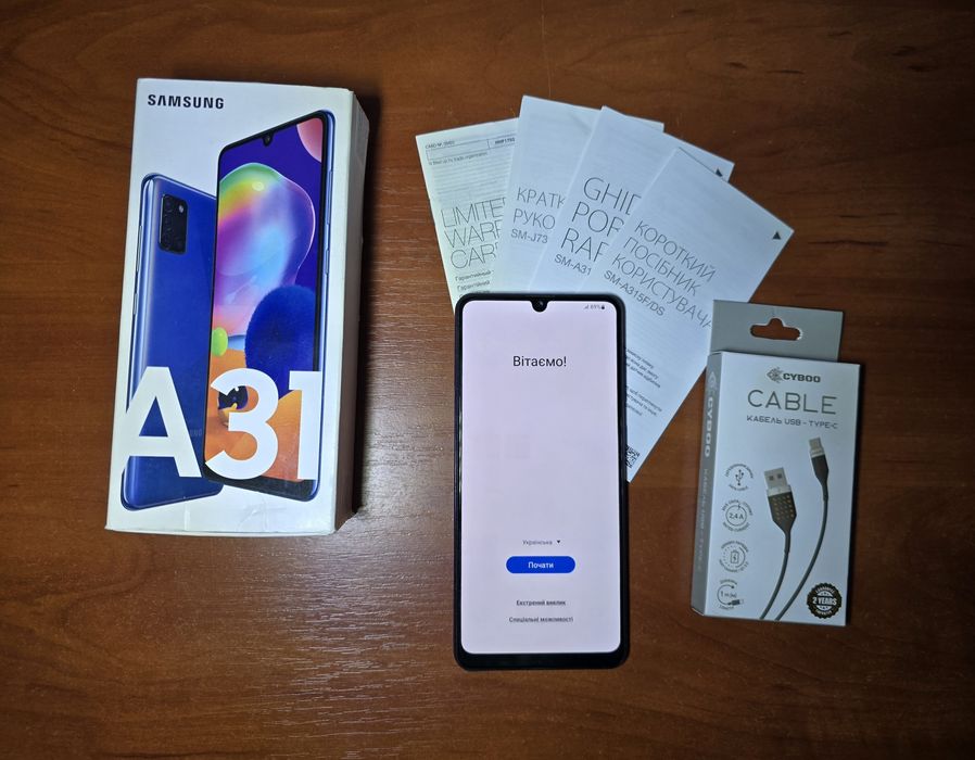 Телефон, смартфон Samsung Galaxy A31. Память 4/64GB.