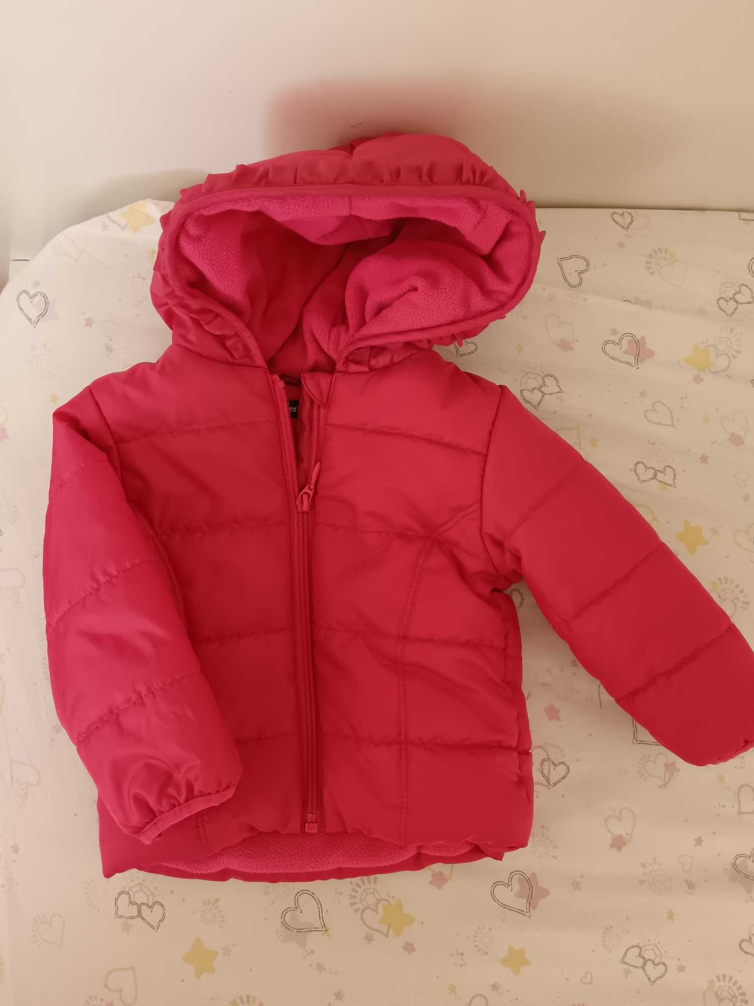 Casaco rosa quentinho 9-12m