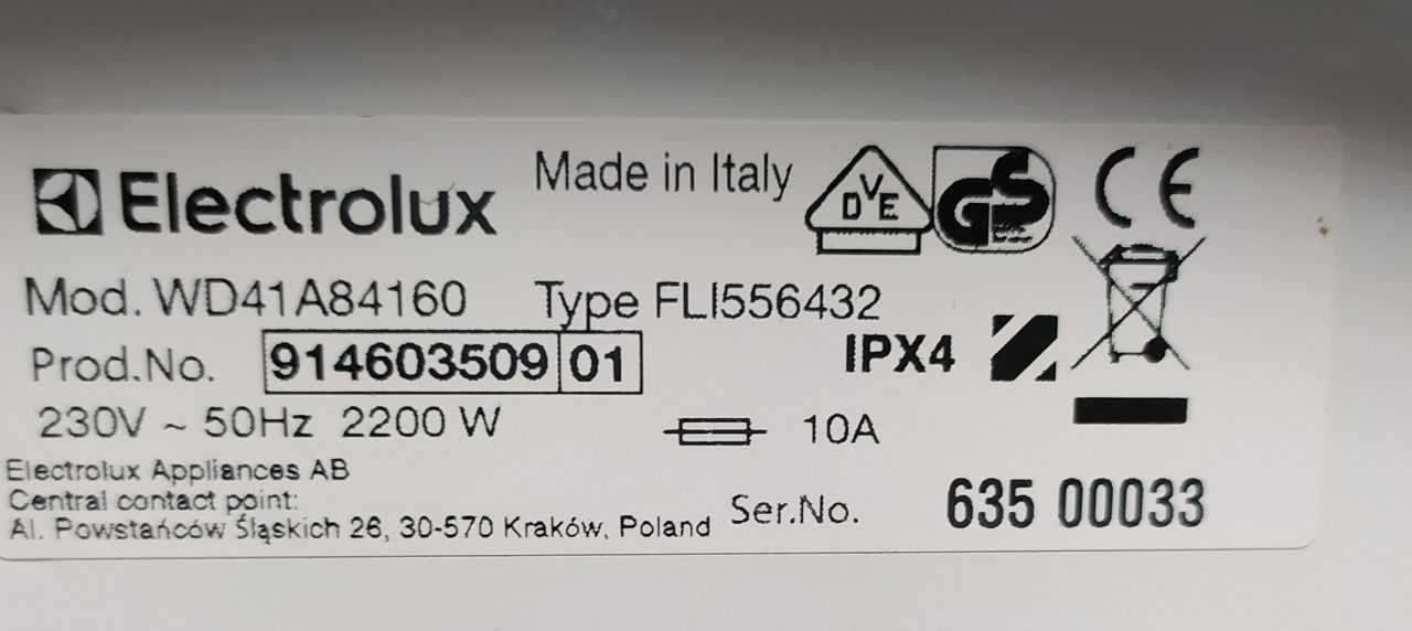 Пралка Electrolux WD-41A-84160 (8кг) з Європи