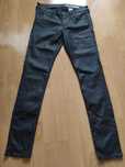 Spodnie woskowane czarne super skinny