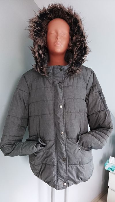XL 42 XXL 44 Janina kurtka zimowa damska pikowana krótka grafit