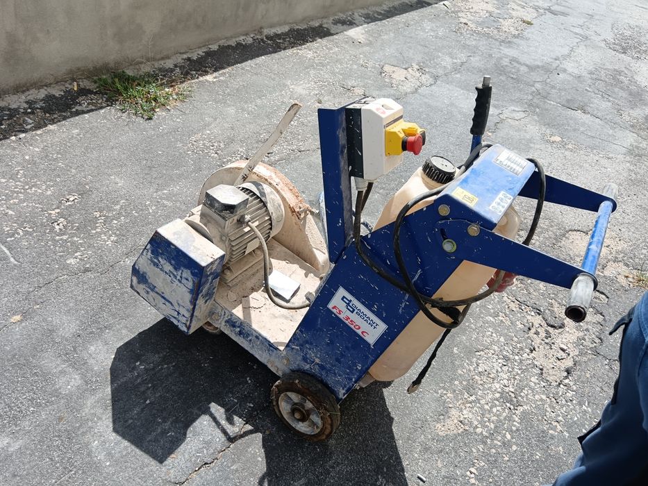 Máquina corte asfalto, pavimento