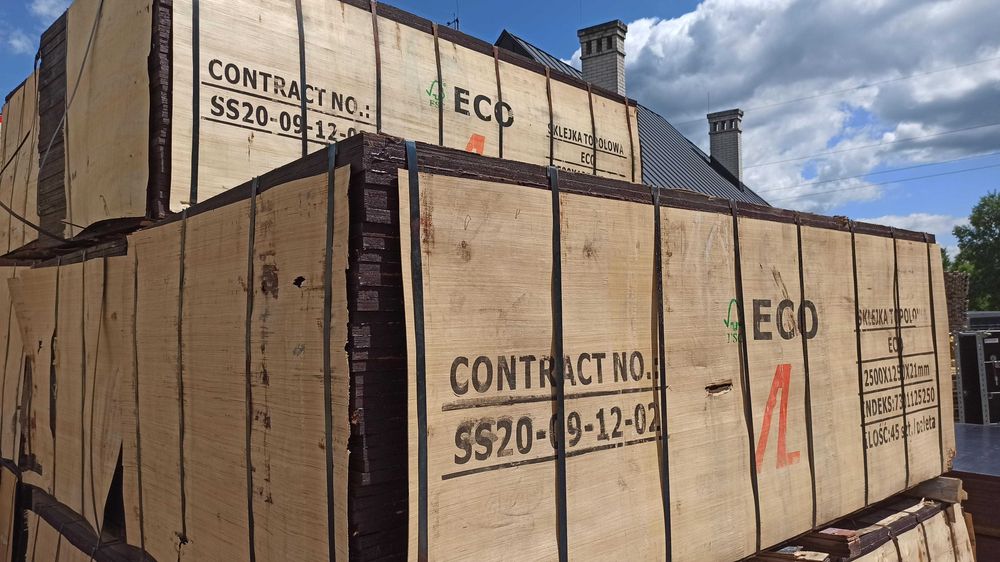 Sklejka topolowa 21mm 2500x1250 szalunkowa stropowa szalunki strop