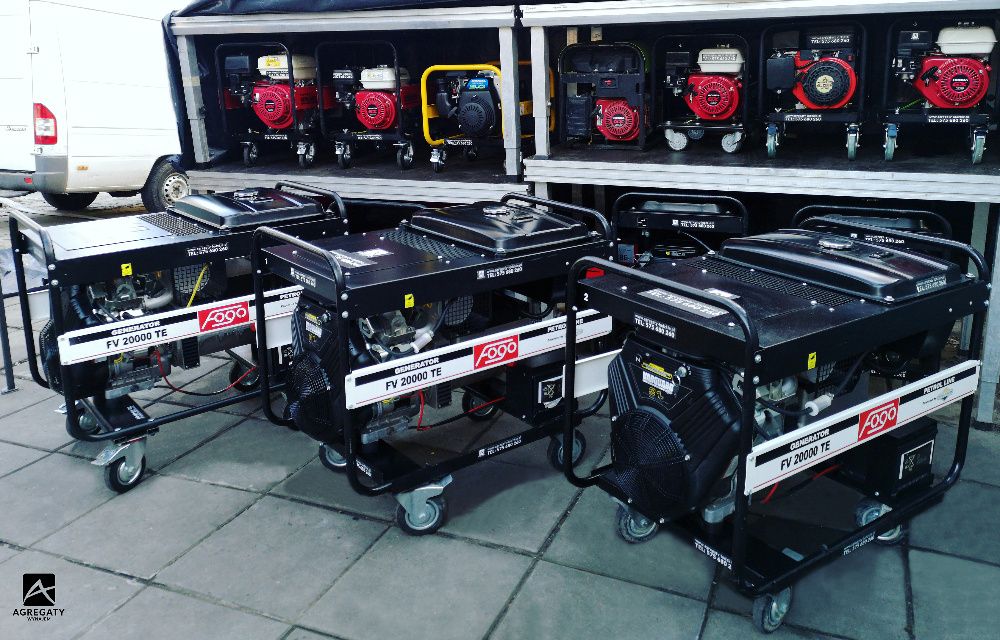Agregat prądotwórczy Honda Fogo Atlas Copco Adler Wynajem Zasilanie