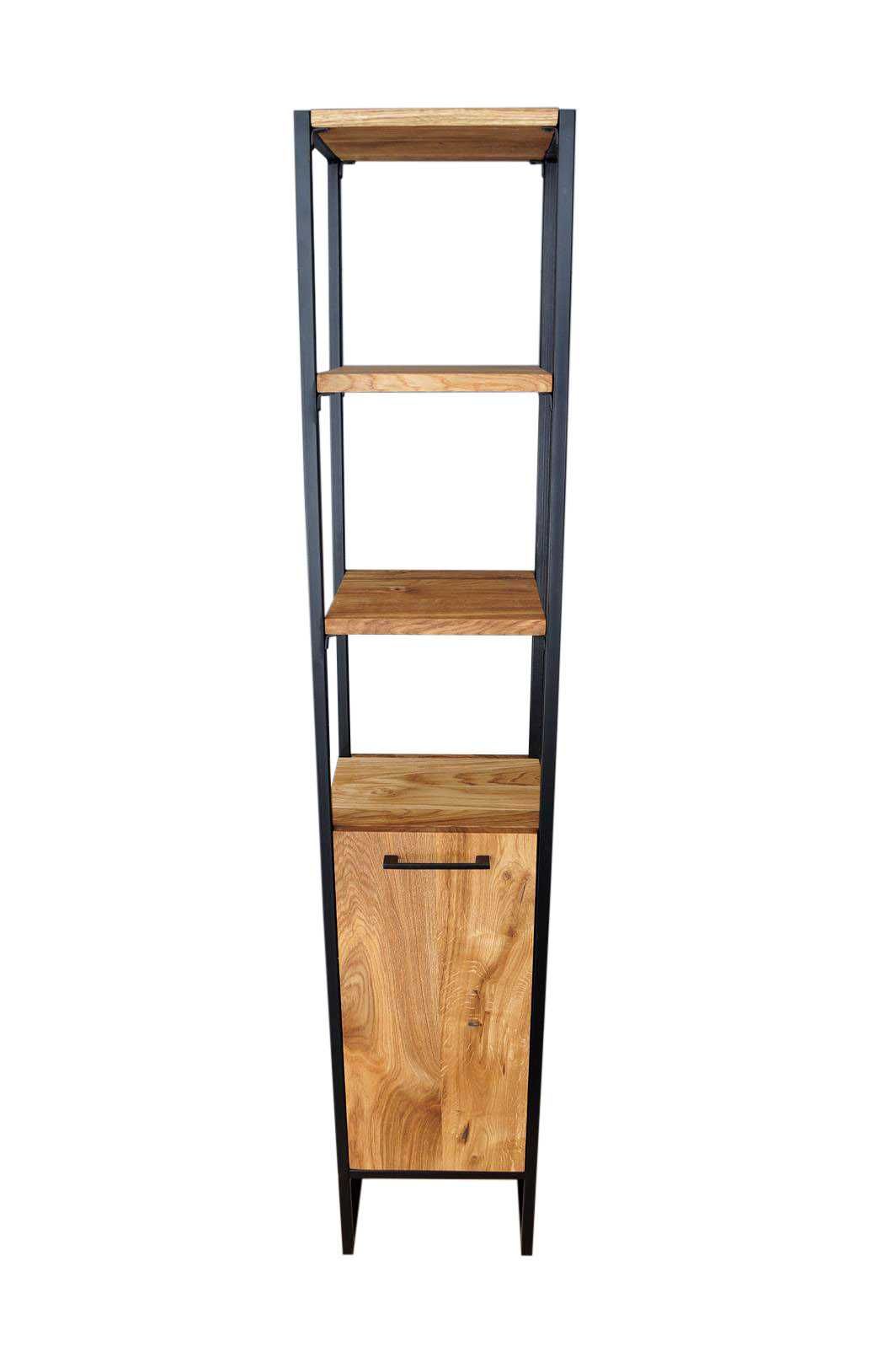 Drewniana szafka industrialna loft lity dąb 180 cm