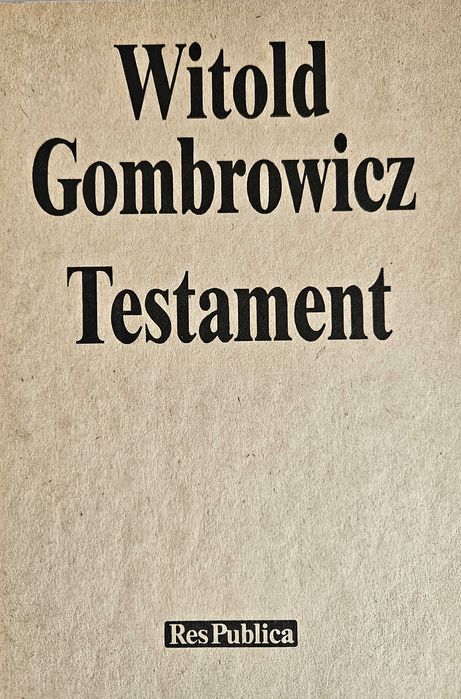 TESTAMENT - Witold Gombrowicz