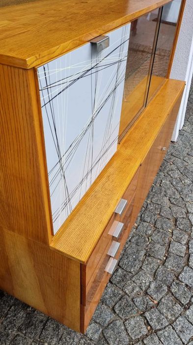Kredens Jitona komoda Design PRL L 60 Czechosłowacja komoda Highboard