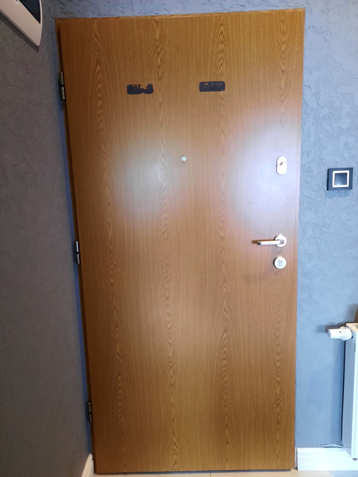 Dzwi wejściowe brązowe