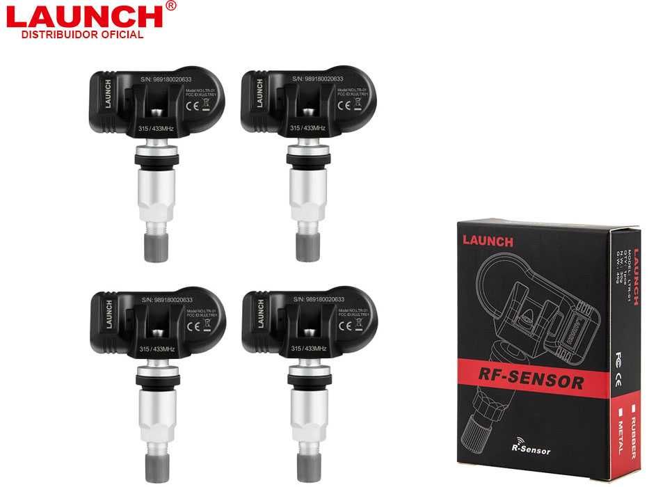 Kit 4 Válvulas TPMS LAUNCH X431 TPMS RF-Sensor Máquinas Launch (NOVO)