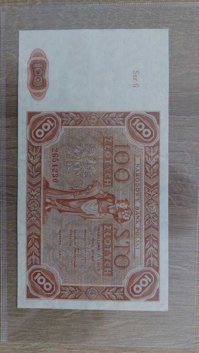 100 zł 1947 piekny stan nie 1946 lub 1948