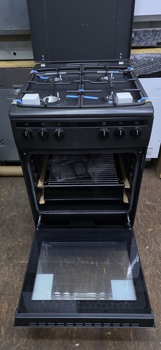 Kuchenka Gazowa  wolnostojąca 50cm czarny mat OUTLET Inventum