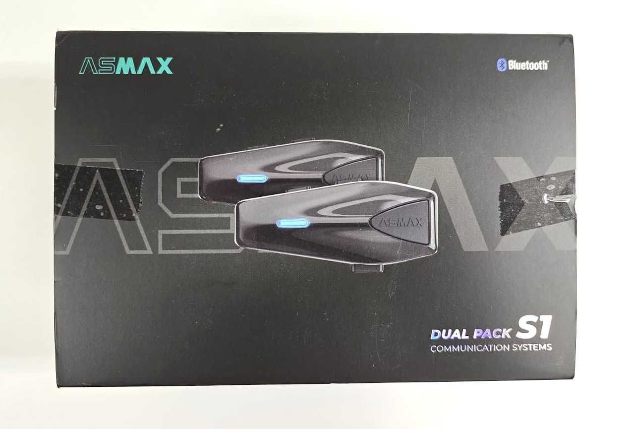 Interkom motocyklowy ASMAX S1 Bluetooth - 2 szt komunikator do kasku
