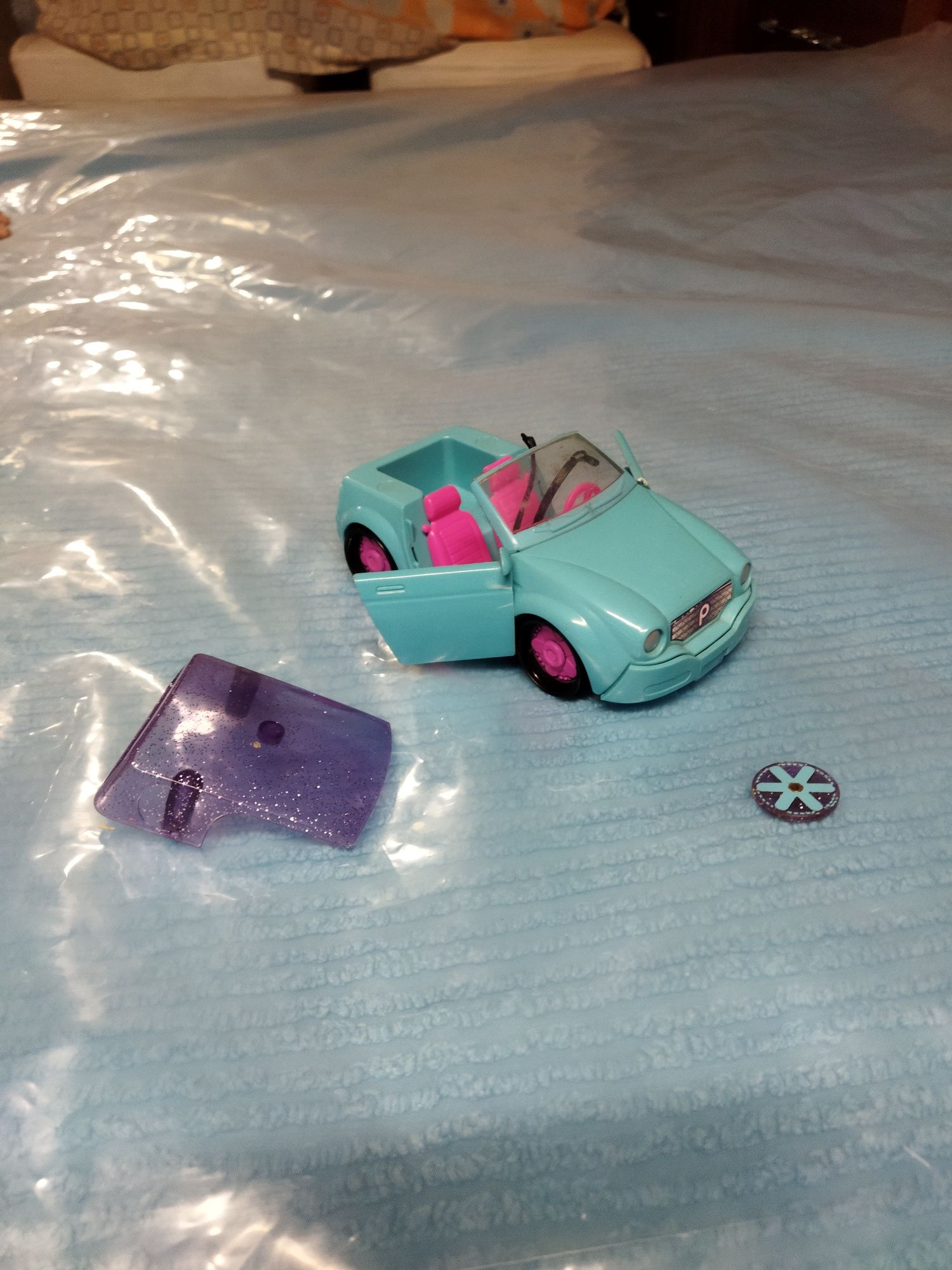 Carro da pollypocket magnético azul