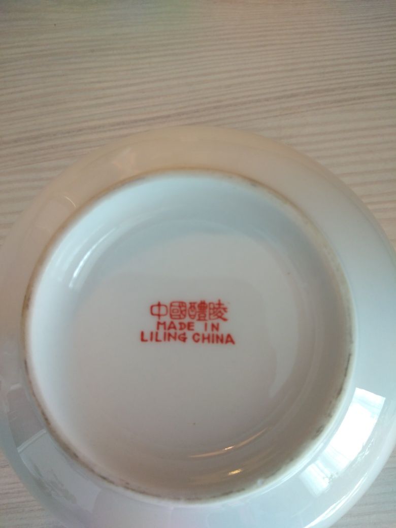 Piękna stara porcelanowa miska Kangkung Li Ling China.