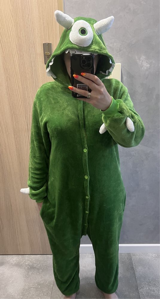 Strój onesie kigurumi L XL 42 Mike Wazowski przebranie karaluch