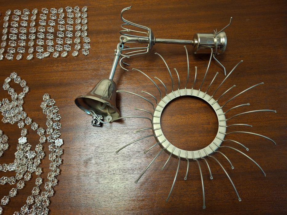 Хрустальная чехословацкая люстра 1989 года, 1 лампа