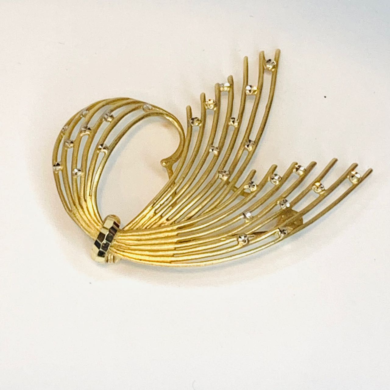 Złota BROSZKA 14K Art Deco - PIĘKNA elegancka