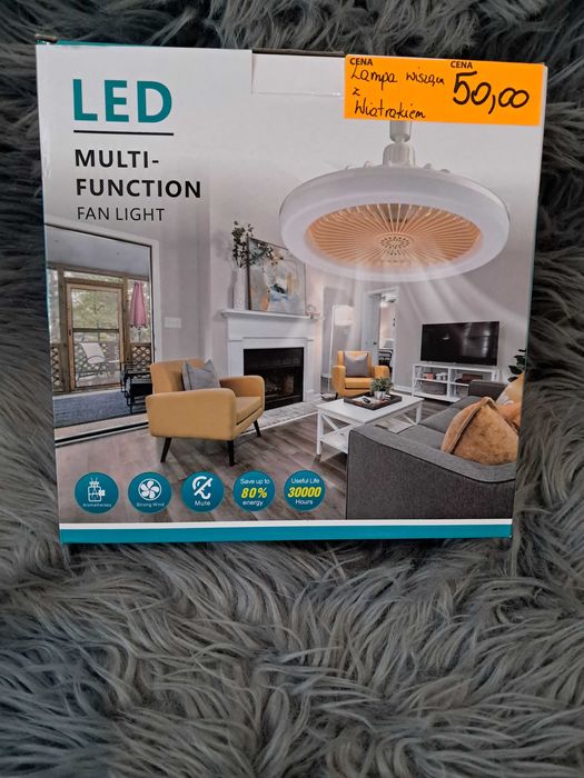 Lampa sufitowa z wiatrakiem