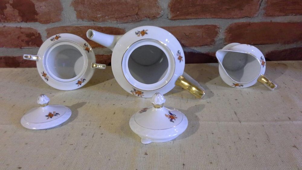 Porcelana SORAU, Porcelana ŚLĄSKA,Stara porcelana Żary, garnitur Sorau