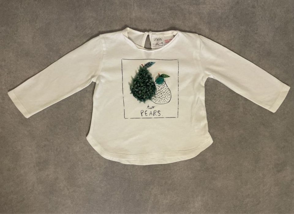 Koszulka z długim rękawem ZARA r. 74