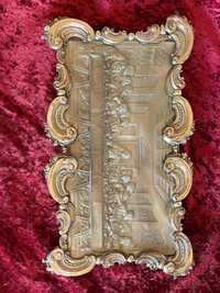 Ceia de Cristo emoldurada em Prata Portuguesa