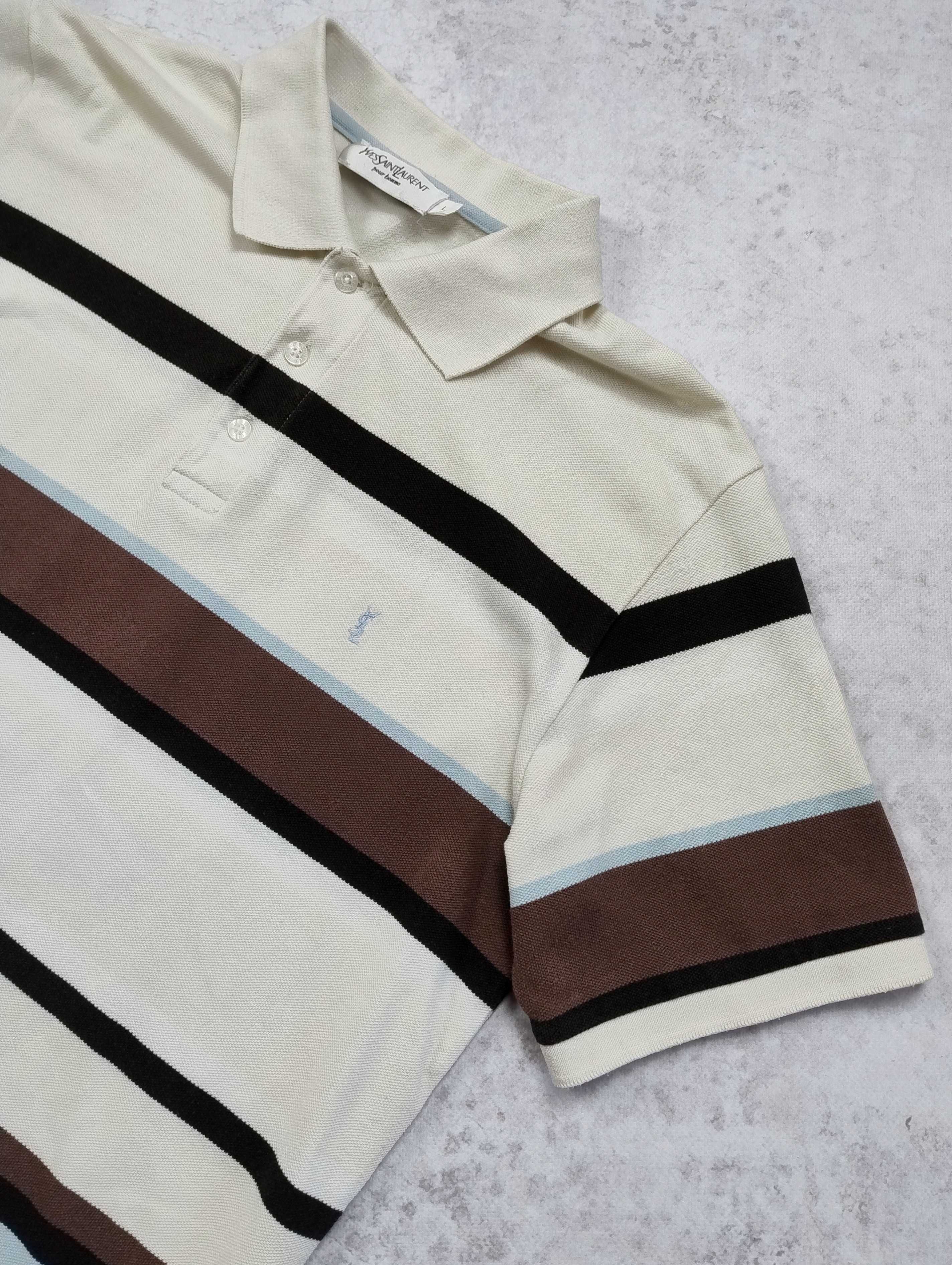Koszulka polo Yves Saint Laurent quiet luxury old money 90s 2000s y2k