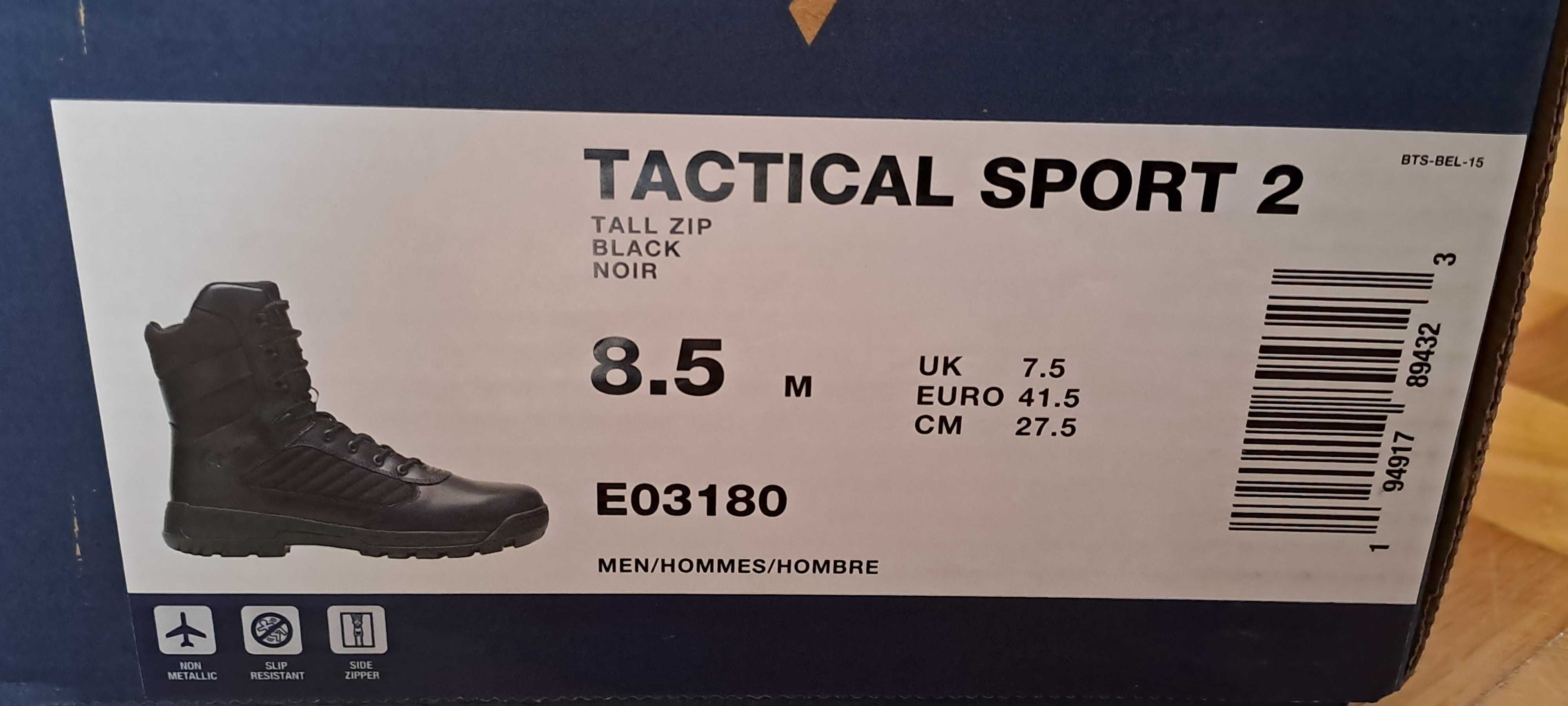 Buty Bates Tactical Sport 2 Tall Side Zip E03180, R. 41,5, NOWE