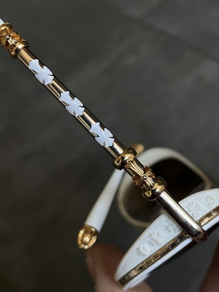 Óculos de Sol Chrome Hearts “Jackwacker” em ouro